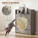 image 5 of HOMCOM Folding Dining Table, Kitchen Table with Shelves Grey Wood Effect | Grey | Grey wood effect | Expanded: 78.5 x 91 x 93 cm; Folded: 78.5 x 20 x 93 cm