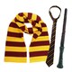 image 1 of Maroon & Gold Wizard Set - Scarf, Tie & Wand Gold | One Size