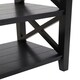 image 4 of Interiors by Premier Three Shelf Black Book Case, Pine Wood Tall Book Shelf, Large Book Case for Home & Office Black