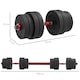 image 7 of HOMCOM 30kg Adjustable 2 IN 1 Barbell Dumbbells Weight Set for Body Fitness 
