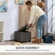 image 8 of HOMCOM 40 cm Ottoman Storage Box with Removable Lid, Foot Rest, Grey Grey