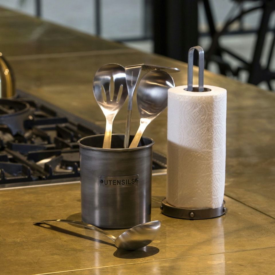 image 1 of KitchenCraft Utensil Holder Grey Metal