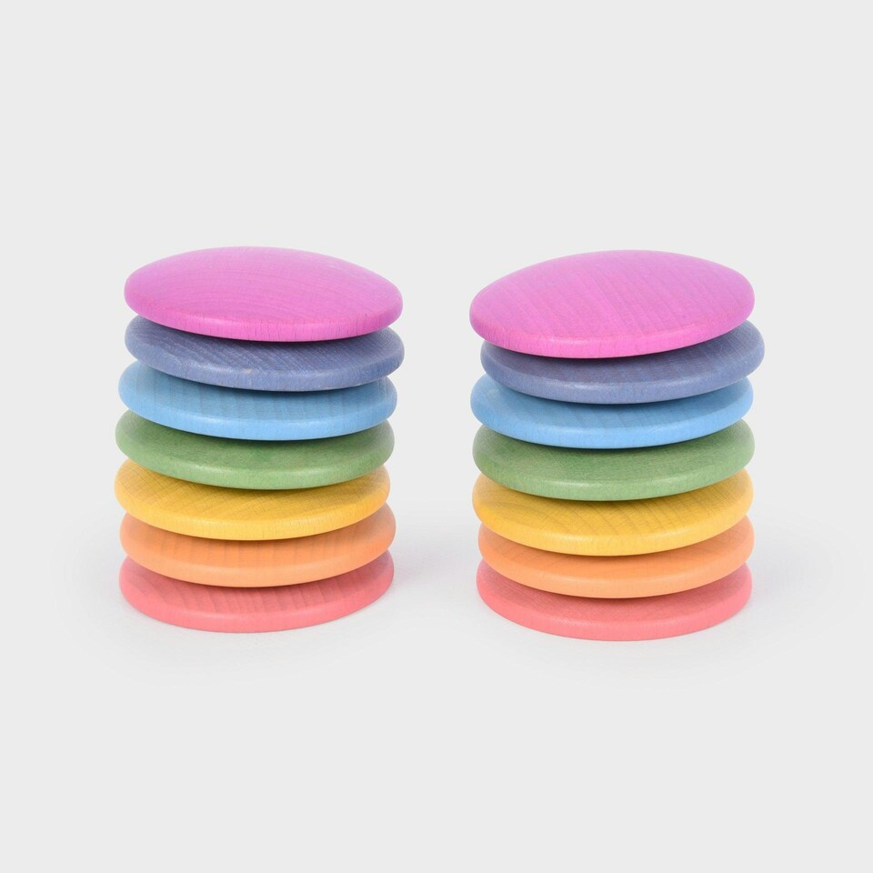 image 1 of Rainbow Wooden Discs
