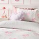 image 2 of OHS Bows Fleece Bedding Set Winter Duvet Cover with Pillowcase | White | Double