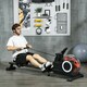 image 2 of SPORTNOW Foldable Water Rowing Machine with Wheels and LCD Monitor, Black