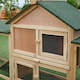 image 8 of PawHut Rabbit Hutch, Guinea Pig Hutch Outdoor Wooden 2 Storey Bunny House