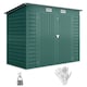 image 1 of Outsunny 8 x 4FT Garden Shed, Galvanised Metal Shed, Easy to Assemble, Outdoor Tool Storage Shed with Pent Roof, Lockable Door and 2 Vents, Green