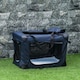 image 7 of PawHut Folding Pet Carrier Bag House W/ Cushion Storage, Dark Blue 70x51x50cm
