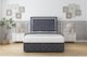image 1 of Sloomy Sofia Chrome Steel Plush Divan Bed With Mattress 2 Drawers Left Side With 26" Strutted Headboard & 12" Matching Footboard 4'6 Double | Grey | Steel | Double | 1