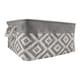 image 1 of Grey Woven Diamond Storage Basket Grey