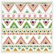 image 1 of Colourful striped gold style triangles (Picutre Frame) White | M