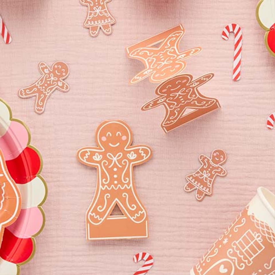 image 1 of Gingerbread Man Christmas Place Cards - Pack of 10
