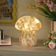 image 2 of LED Glass Mushroom Lamp - Coral Orange