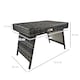 image 7 of Outsunny Foldable Outdoor Coffee Table, Steel Frame Rattan Side Table, Grey