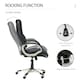 image 4 of HOMCOM Executive Office Chair Faux Leather Computer Desk Chair w/ Wheel Black