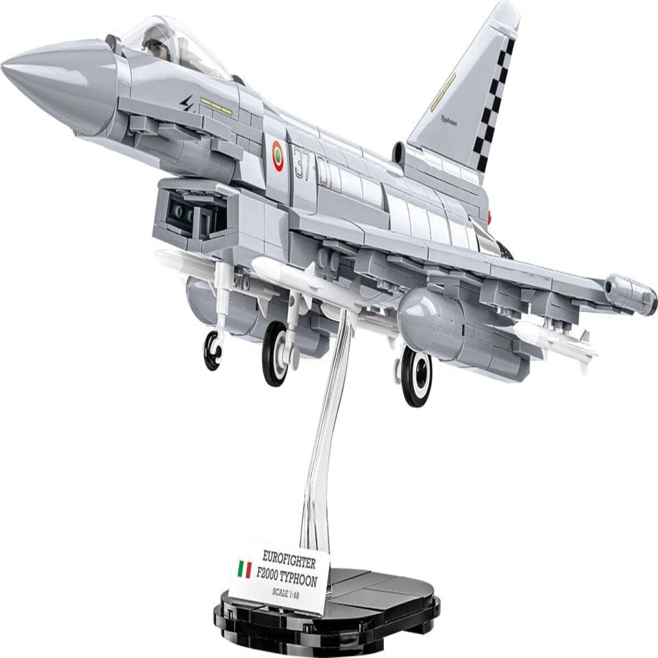 image 1 of Eurofighter Typhoon (Italy) brick plane model - COBI 5849 - 642 bricks