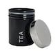 image 4 of Harbour Housewares Black Round Metal Kitchen Tea Coffee Sugar Canisters Kitchen Caddy Kitchen Storage Containers Canister