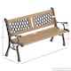 image 3 of Garden Vida 3 Seater Garden Bench Outdoor Patio Seating, Twin Cross Style