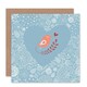image 1 of Bird Drawing Flower Ornamental Pink Art Blank Card