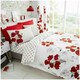 image 1 of VELVETIO Poppy Flower Duvet Cover Set Reversible Polycotton Easy Care Beddings Red | Super King