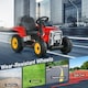 image 6 of COSTWAY 12V Kids Ride On Tractor with Trailer Music Red