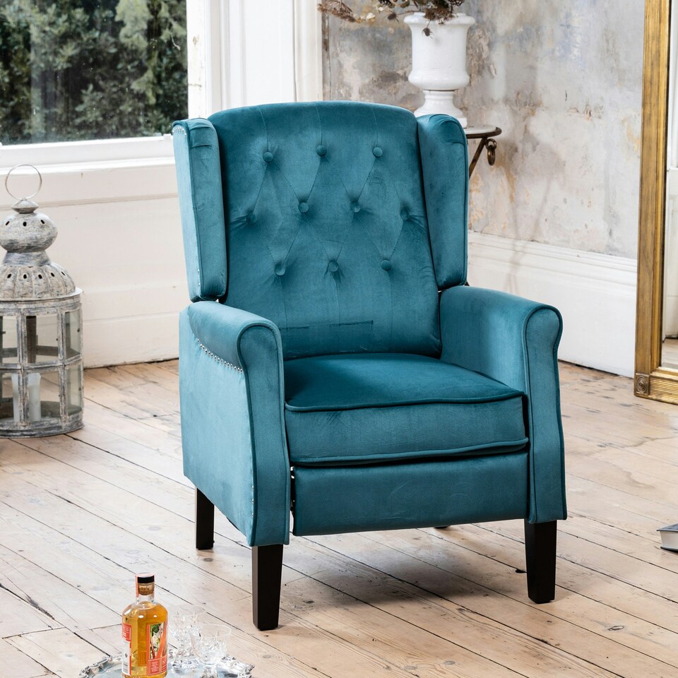 image 1 of Annapoli Recliner Armchair - Teal