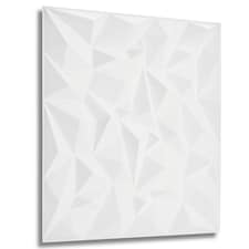 NOVECRAFTO Diamond Effect 3D Wall Panels – 6 Sheets Covering 1.5 sqm (16.15 sqft) – Matte Interior PVC Cladding Tiles – 19.6"x19.6" Diamond Design Matt White