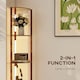 image 8 of HOMCOM LED Floor Lamp with Shelves, 4 Layers Dimmable Modern Standing Lamp with 3 Brightness Levels and Foot Switch for Living Room, Bedroom, Office, Rustic Brown
