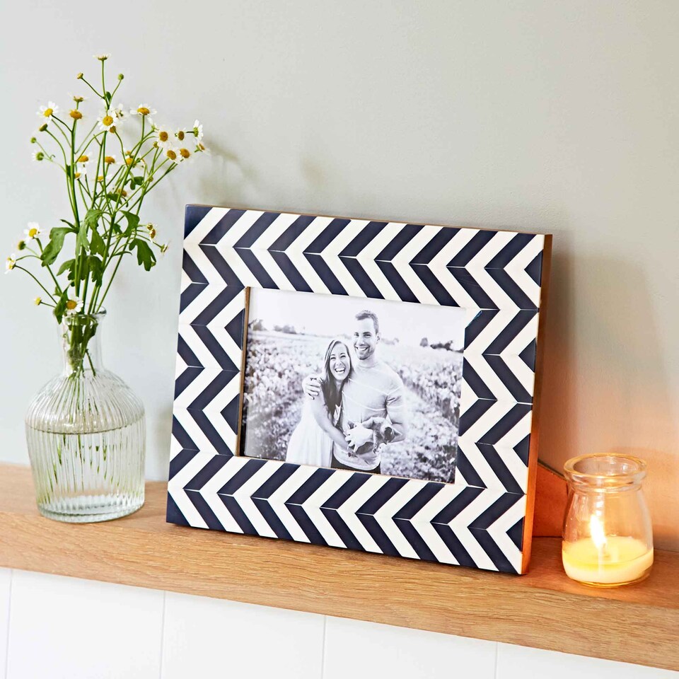 image 1 of Neha Chevron Patterned Photo Frame