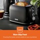 image 5 of GEEPAS 1.7L Digital Electric Kettle 2 Slice Bread Toaster & Microwave Kitchen Combo Set Black