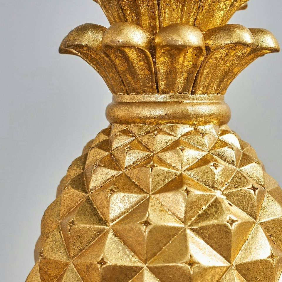 image 1 of ValueLights Contemporary Pineapple Design Gold Effect Table Lamp Base