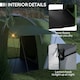 image 6 of Outsunny 4-6 Man Camping Tent with 2 Bedroom and Living Area, Green, White Green | Green and White