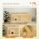 image 8 of PawHut Wooden Hamster Cage w/ Sliding Tray, Openable Top, Hut, Natural Wood