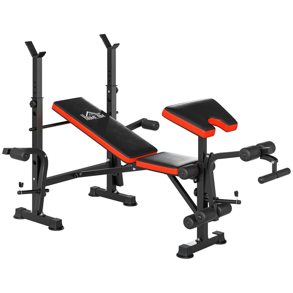image 1 of HOMCOM Multi-Function Adjustable Weight Training Bench Gym Fitness Lifting
