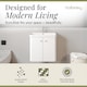 image 3 of Balterley Curve Modern Bathroom Wall Hung 2 Door Vanity Unit Basin | White | Gloss White