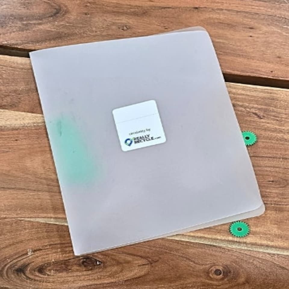 image 1 of A4 ReallyRecycle folio with dry wipe cover Cream