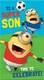 image 4 of Despicable Me Minions 'Super Son' Birthday Card