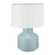 image 1 of Duck Egg Blue Crackle Effect Table Lamp