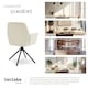 image 7 of Swivel Chair Lenia - upholstered, padded, 56.5 x 54 x 86 cm - Set of 2 Cream | Velvet Cream/Black
