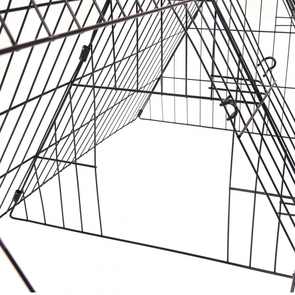 image 1 of Oypla 48" Metal Triangle Rabbit Guinea Pig Pet Hutch Run Cage Playpen