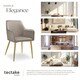 image 7 of Dining Chair Avane - velvet look, padded armchair, high backrest and high armrests - Set of 6 Grey | Taupe