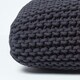 image 4 of Homescapes Black Square Cotton Knitted Pouffe Floor Cushion | Black | 70 x 20 cm