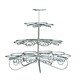 image 1 of 4 Tier Silver Wire 23 Cups Cupcake Stand Silver