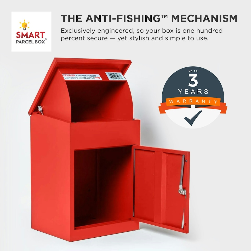 image 1 of SMART PARCEL BOX® Medium Front Access | Red | 1
