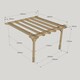 image 3 of Wall Mounted Double Premium Pergola - Wood - L180 x W360 x H270 cm - Light Green