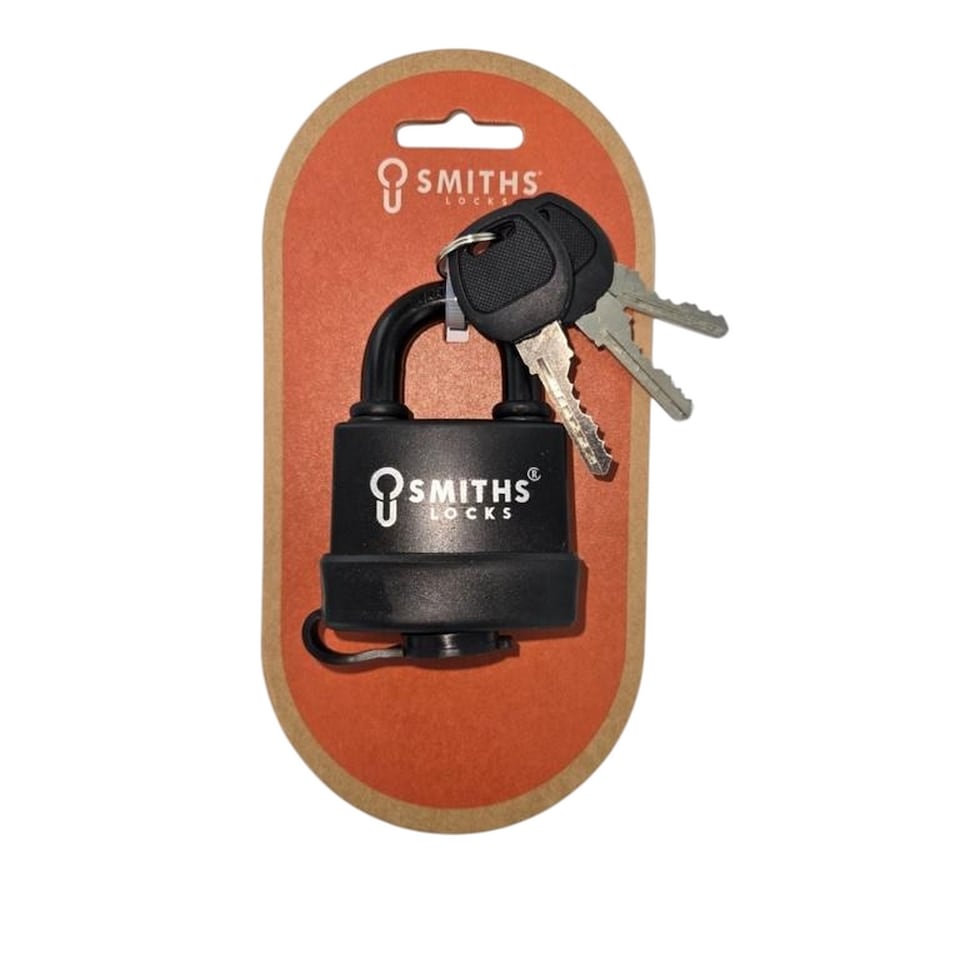 Smiths Locks Weather Resistant Logo Keyed Padlock | Black | Black | 1