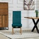 image 3 of Rimini Velvet Fabric Dining Chairs - Set of 2 - Teal