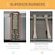 image 3 of Outsunny Propane Gas Barbecue Grill 2 Burner Cooking BBQ 5.6 kW w/ Side Shelves