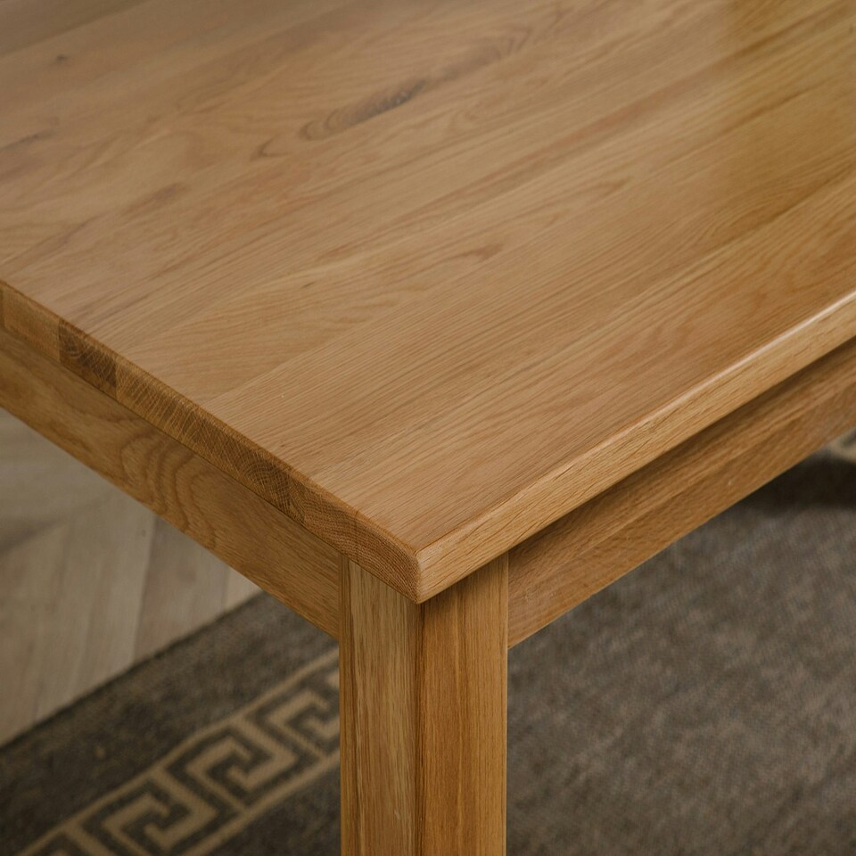 image 1 of Oslo Minimalist Solid Oak Dining Table - 150cm Brown | Oak