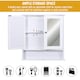 image 5 of kleankin Wall-mounted Cabinet Mirror Door Bathroom Organiser Living Room White